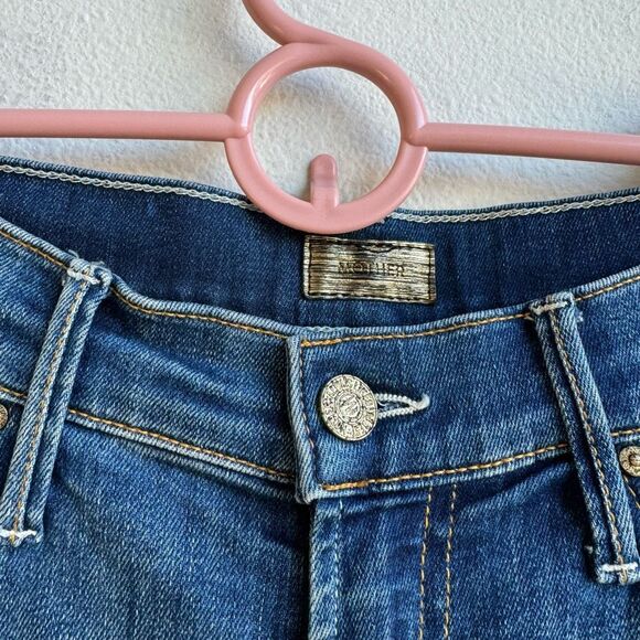 Mother Denim The Insider Slit Ankle Fray Not Rough Enough Solid Wash Size 26 - Picture 5 of 10